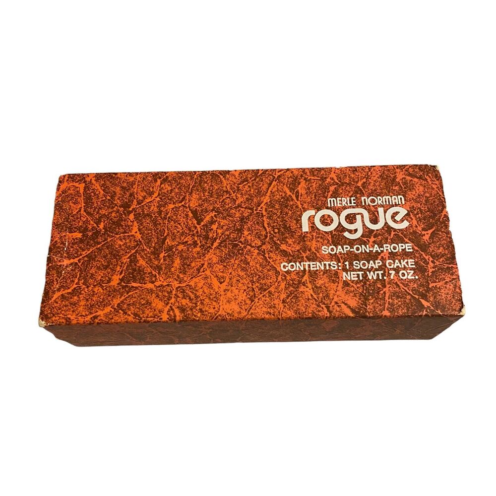 Vintage Merle Norman Vintage Rogue Soap on a Rope Soap Cake 7 Oz. New in Box